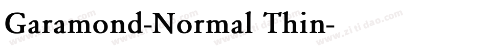 Garamond-Normal Thin字体转换